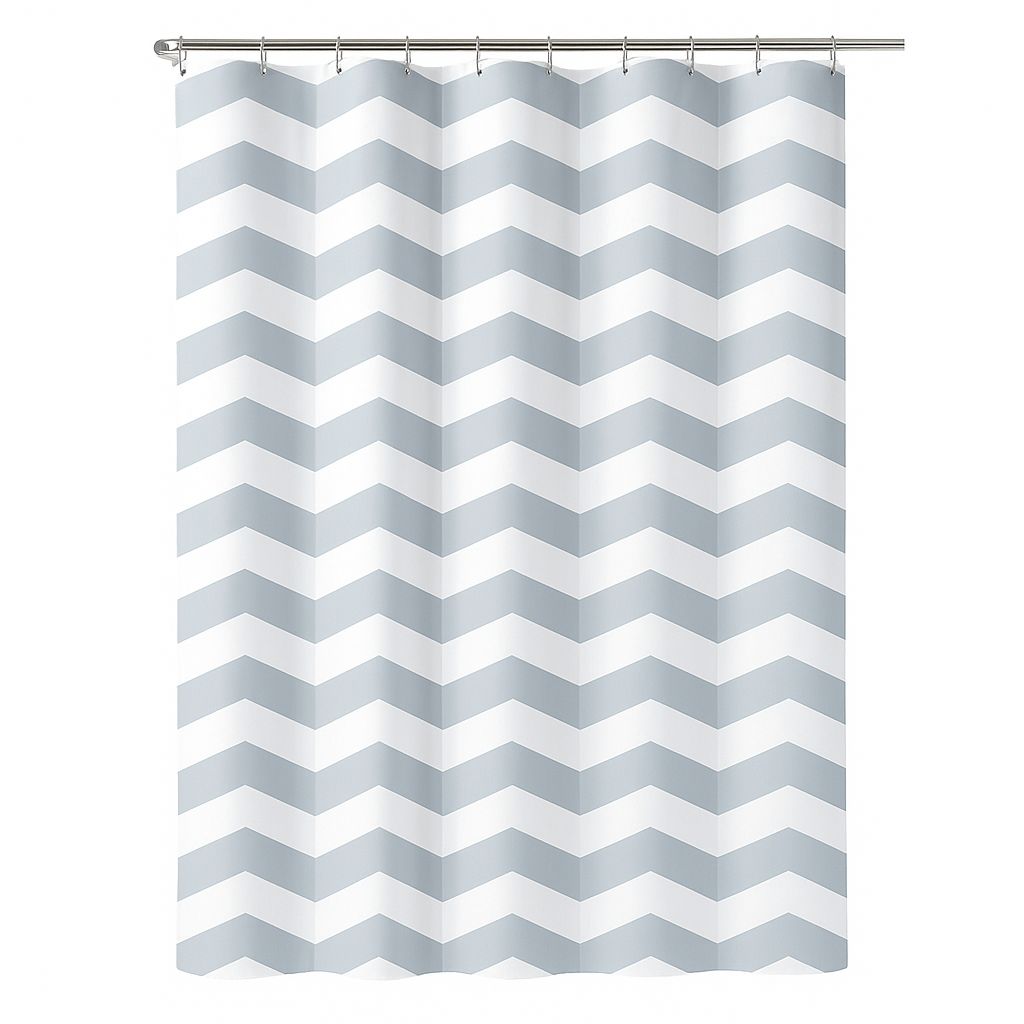 Chevron Shower Curtain – Modern Style in Grey & White