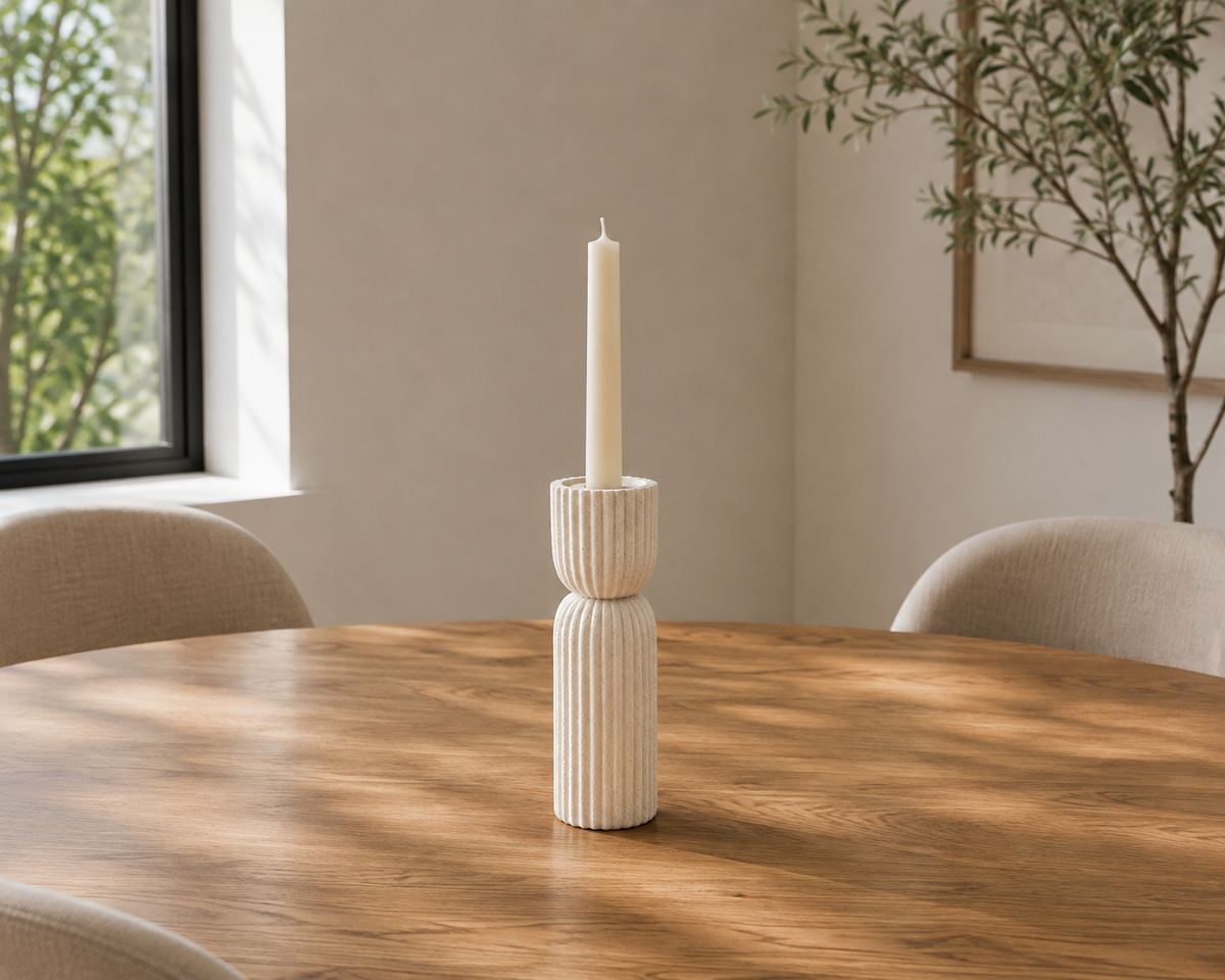 Textured Column Candle Holder (22cm)