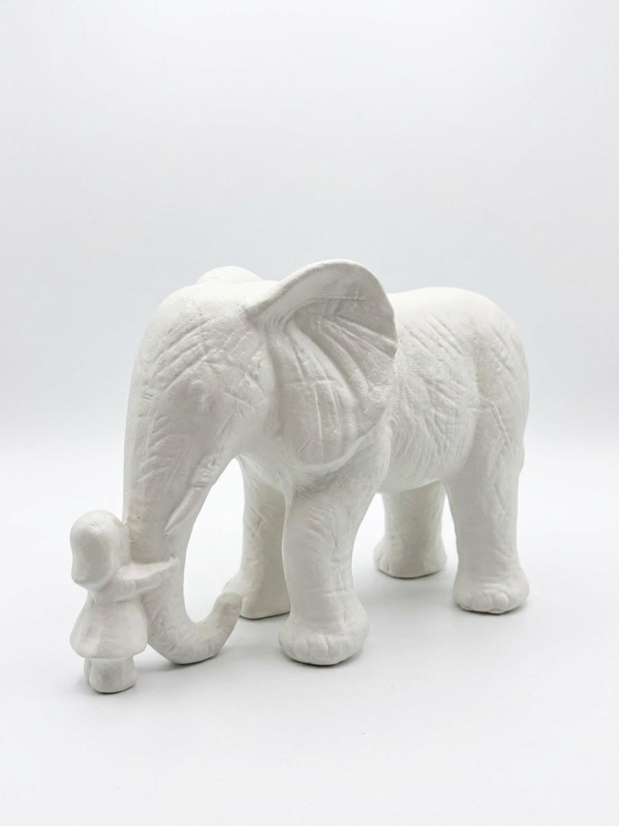 Elephant & Child Figurine