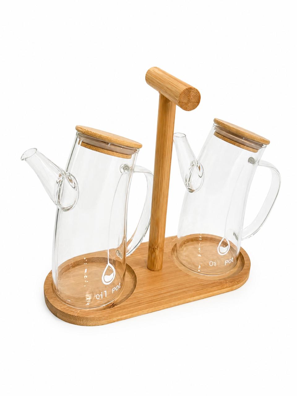 2-Piece Oil & Vinegar Dispenser Set with Stand