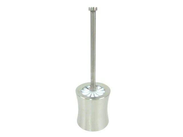 Curved Stainless Steel Toilet Brush with Holder