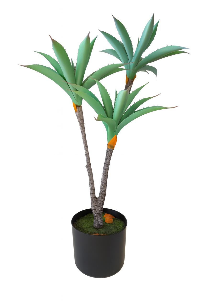 Artificial Yucca Plant in Black Pot