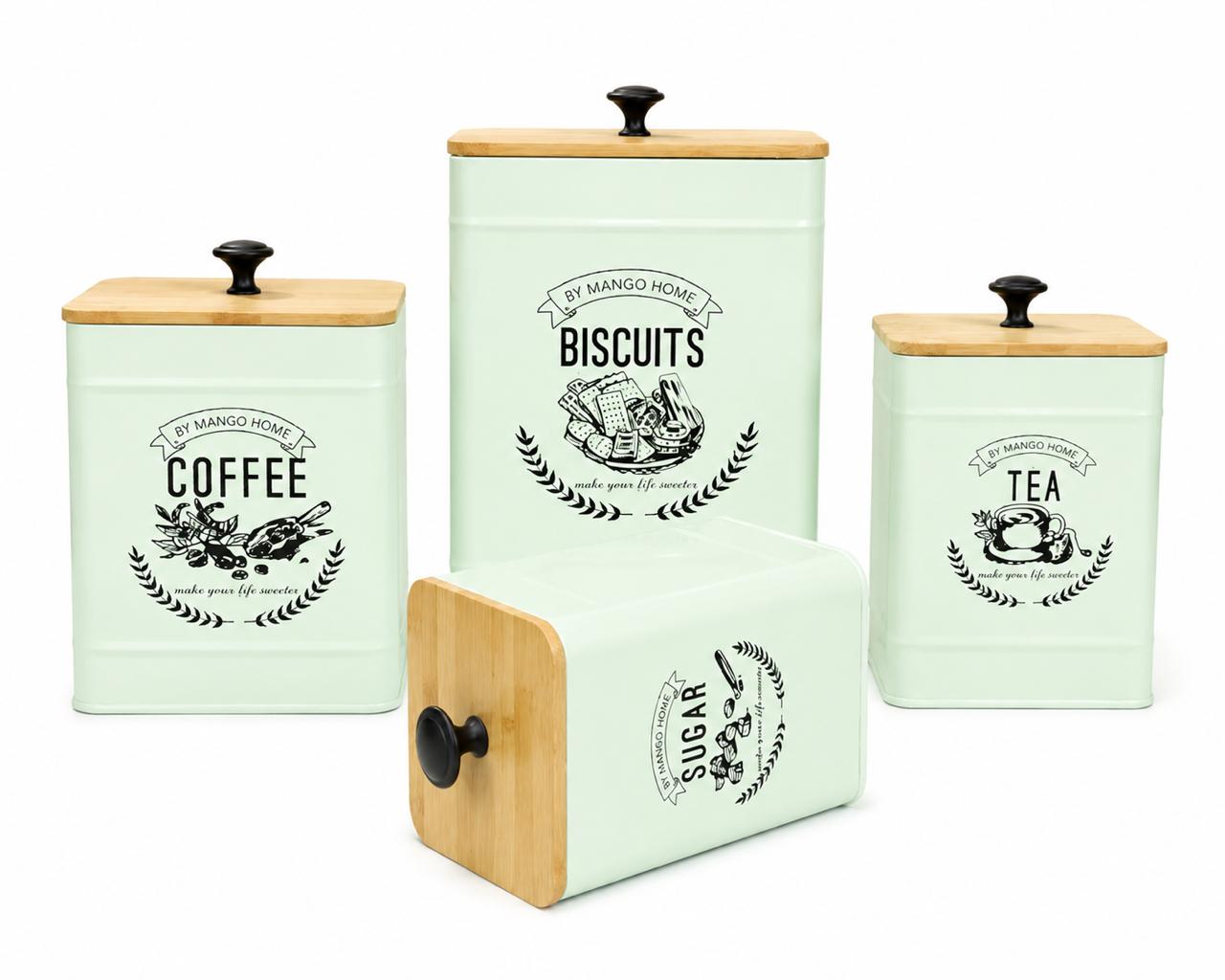 4-Piece Kitchen Storage Canister Set