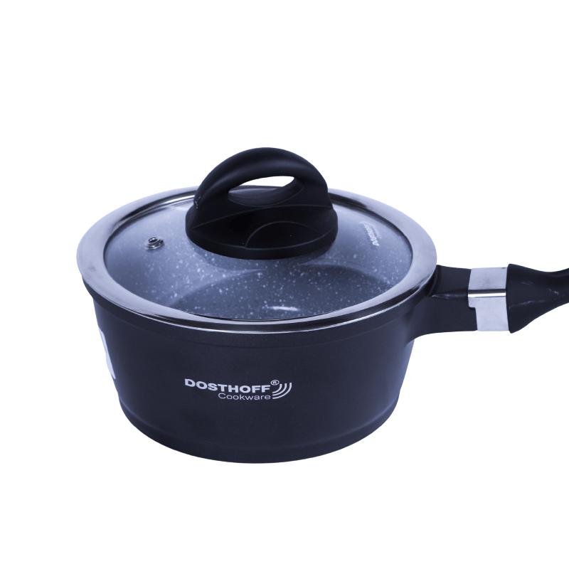 Dosthoff® Non-Stick Granite Cookware – Casserole with Glass Lids 16cm