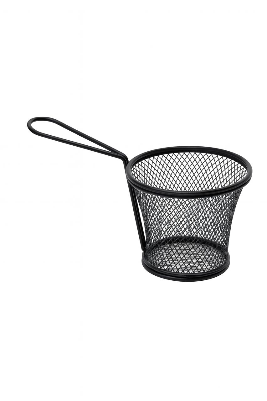 Black Mesh Mini Fry Basket with Handle – Restaurant Style