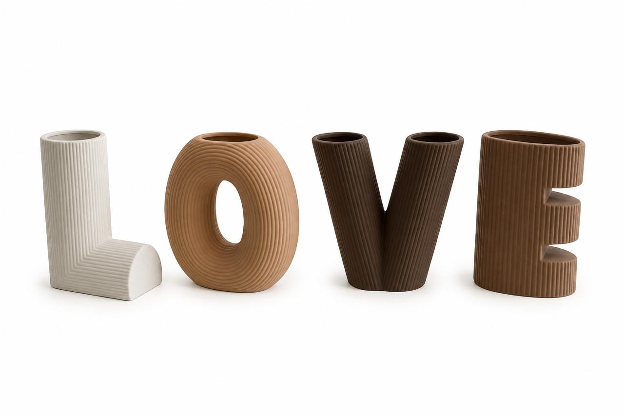 LOVE Decorative Vase Set