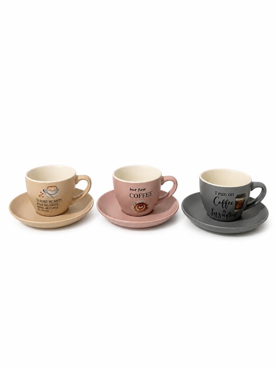 Espresso Cup & Saucer Set of 6