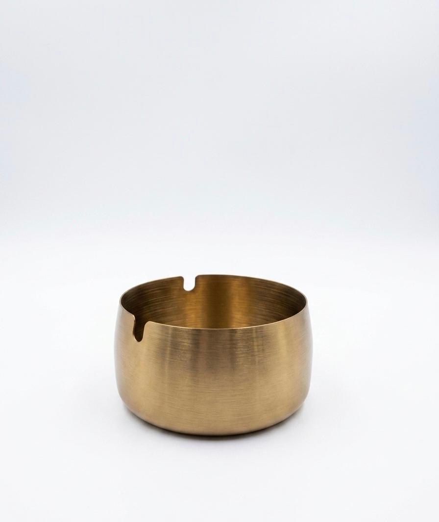 Brushed Rose-Gold Metal Ashtray