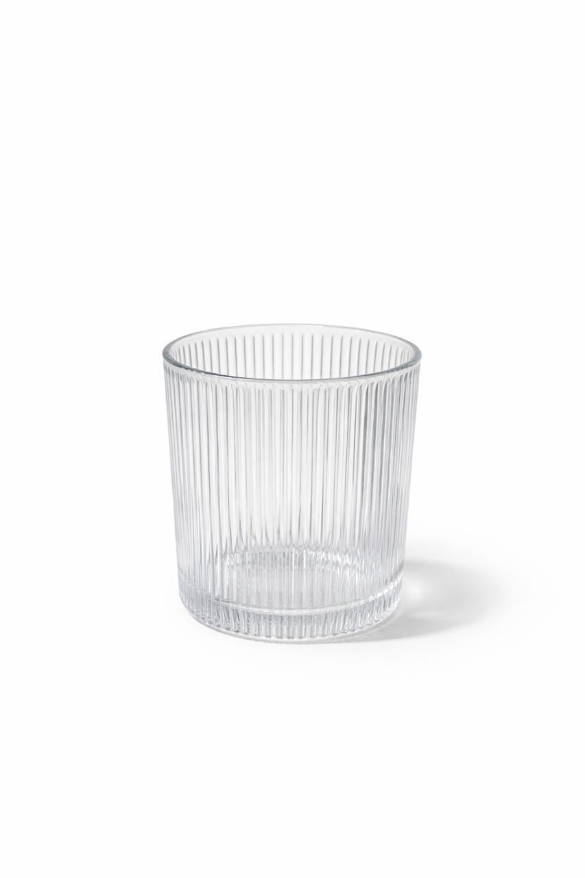 Ribbed Clear Tumbler Glass – Set of 6