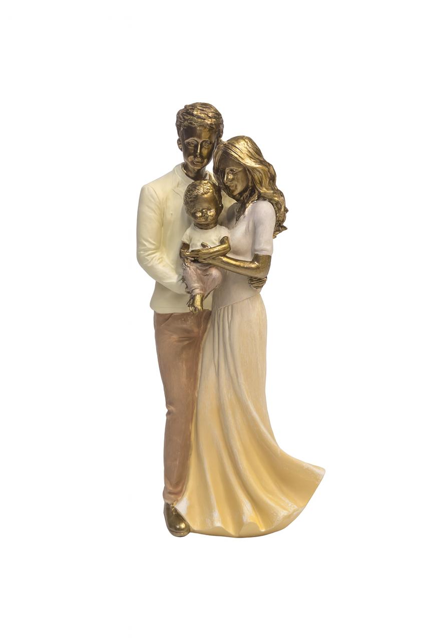 Golden Family Embrace Figurine