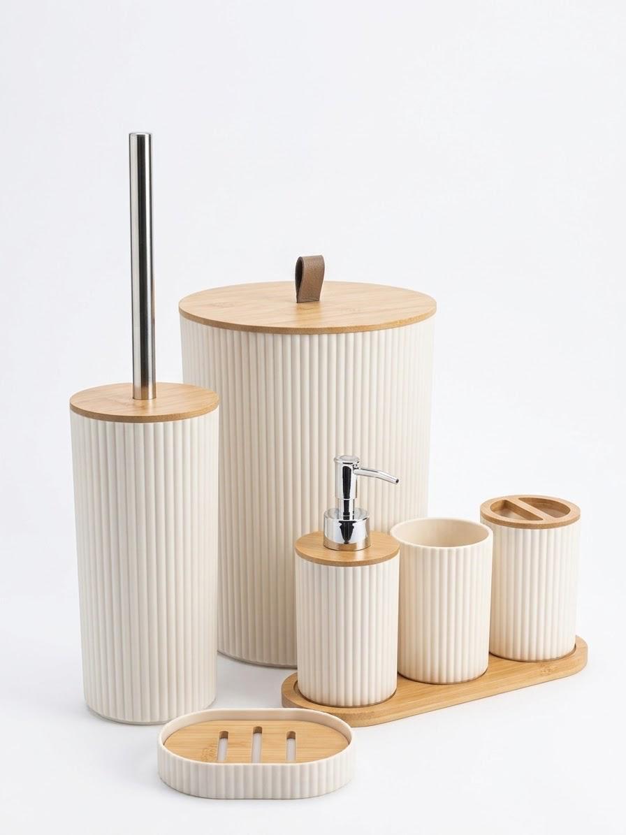 Ribbed Bathroom Set
