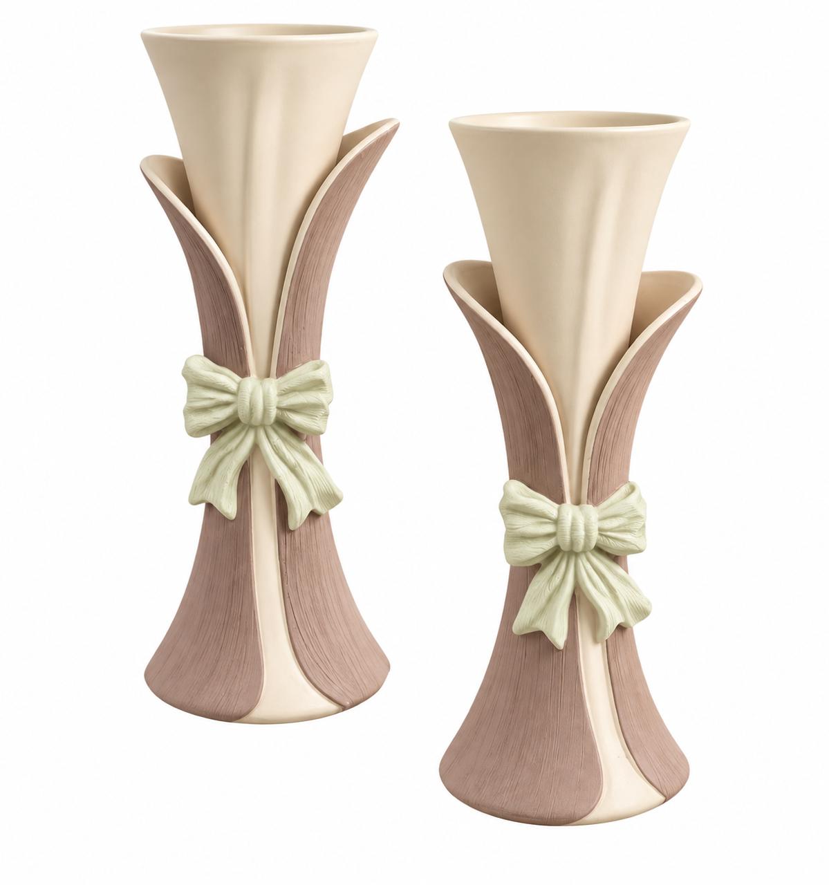 Bow Accent Vase Set