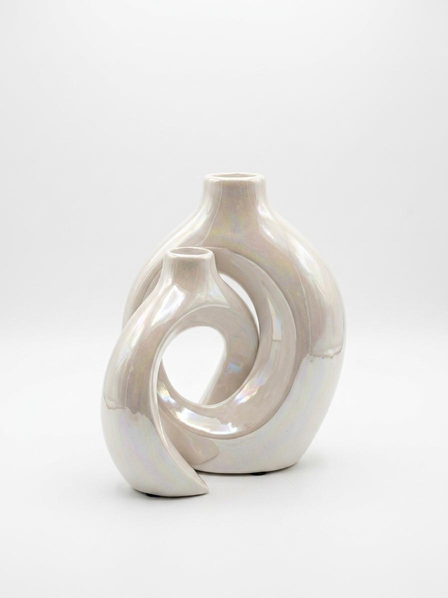 Modern Abstract Loop Vase Set (2 Pieces)