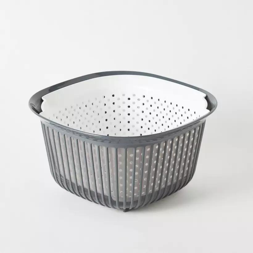 2-in-1 Plastic Colander & Bowl Set