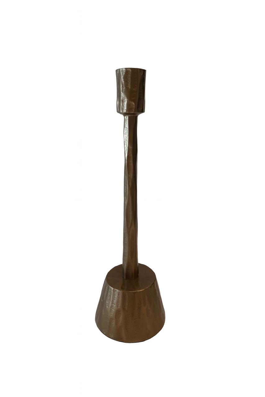 Hammered Bronze Candle Holder