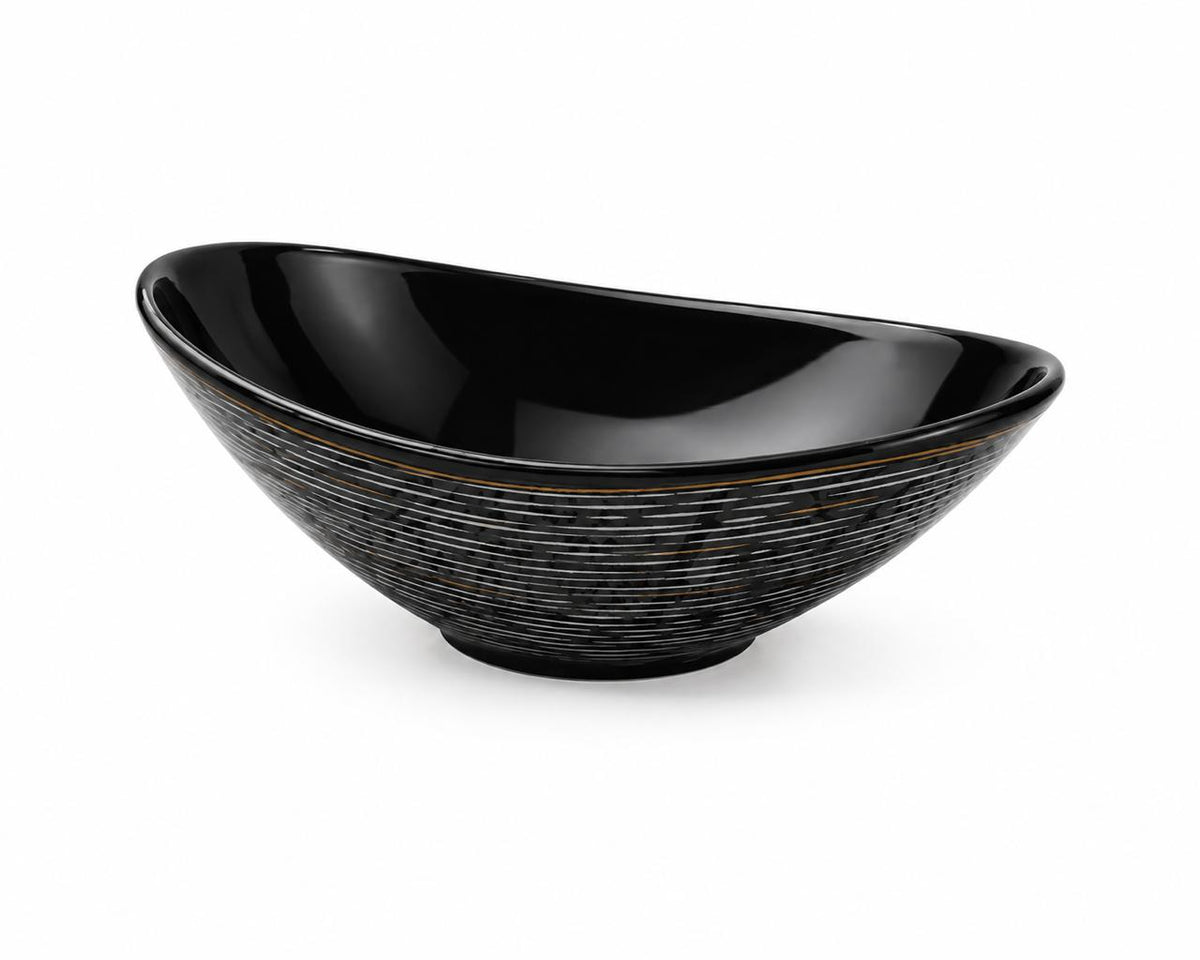 Black Oval Seed & Snack Bowl (Set of 6)