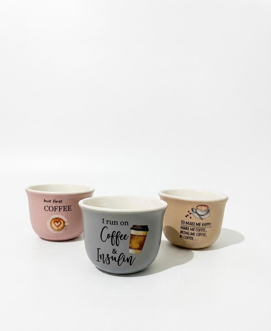 Set of 12 Coffee Quote Mugs