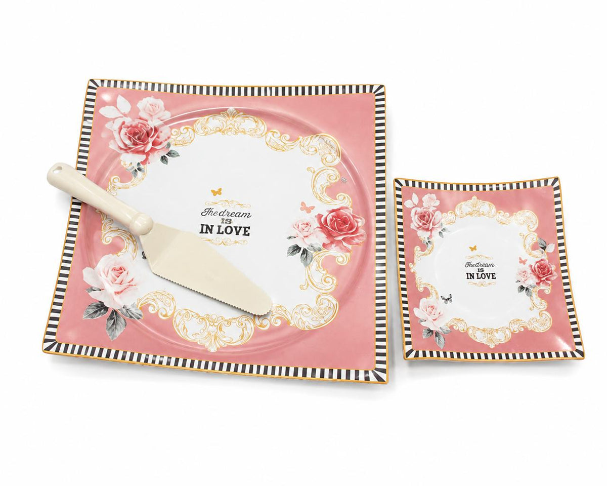 Floral Cake Serving Set