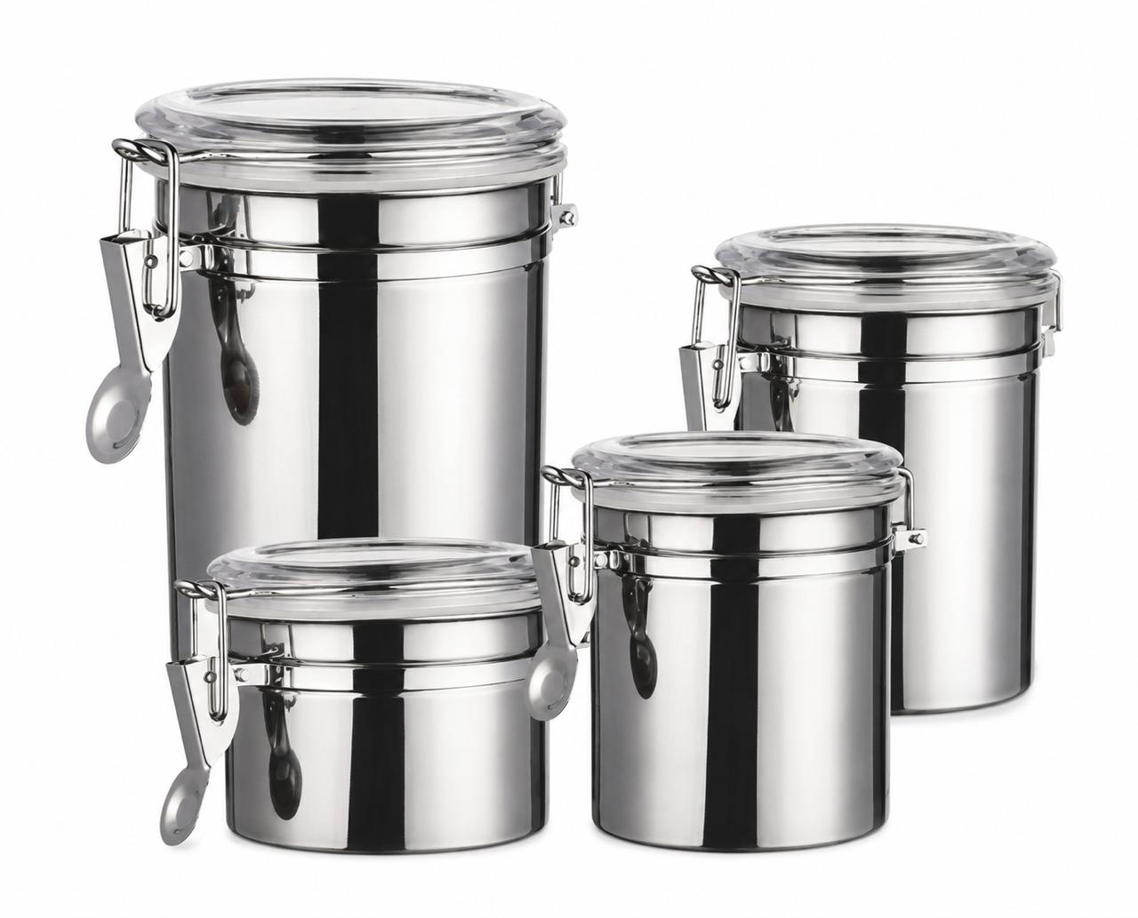 Stainless Steel Airtight Storage Canister Set