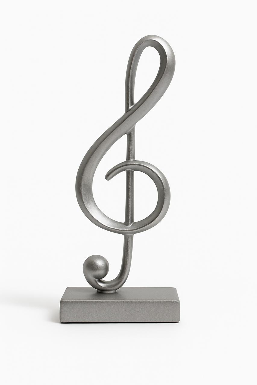 Silver Treble Clef Sculpture (Set of 3)