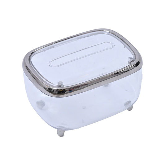 Clear Acrylic Tissue Box – Rose Gold-Black Luxe Editions