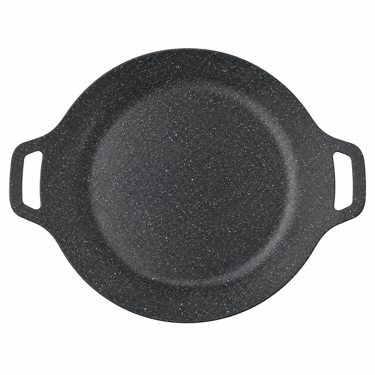 Black Speckled Round Serving Tray