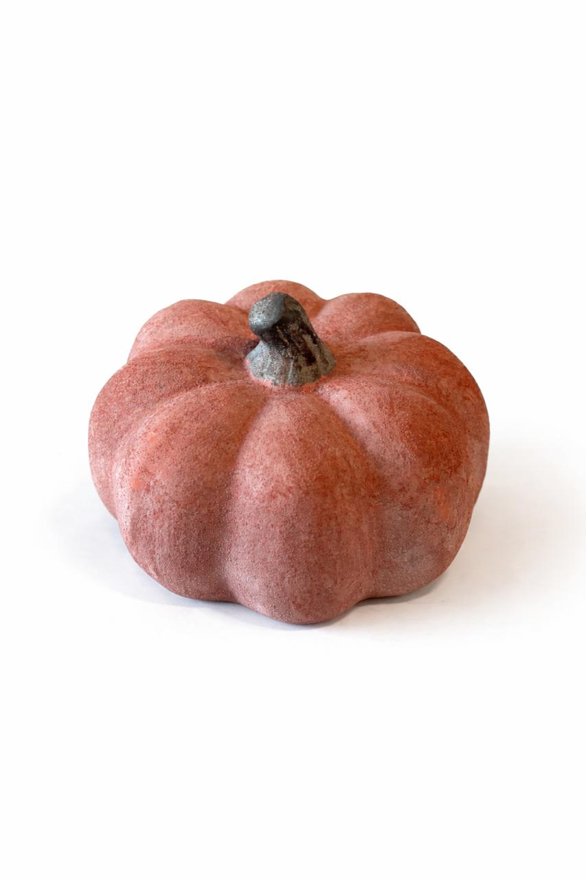 Decorative Stone-Effect Pumpkin Accent