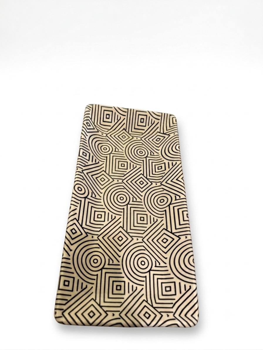 Geometric Rectangular Serving Plate