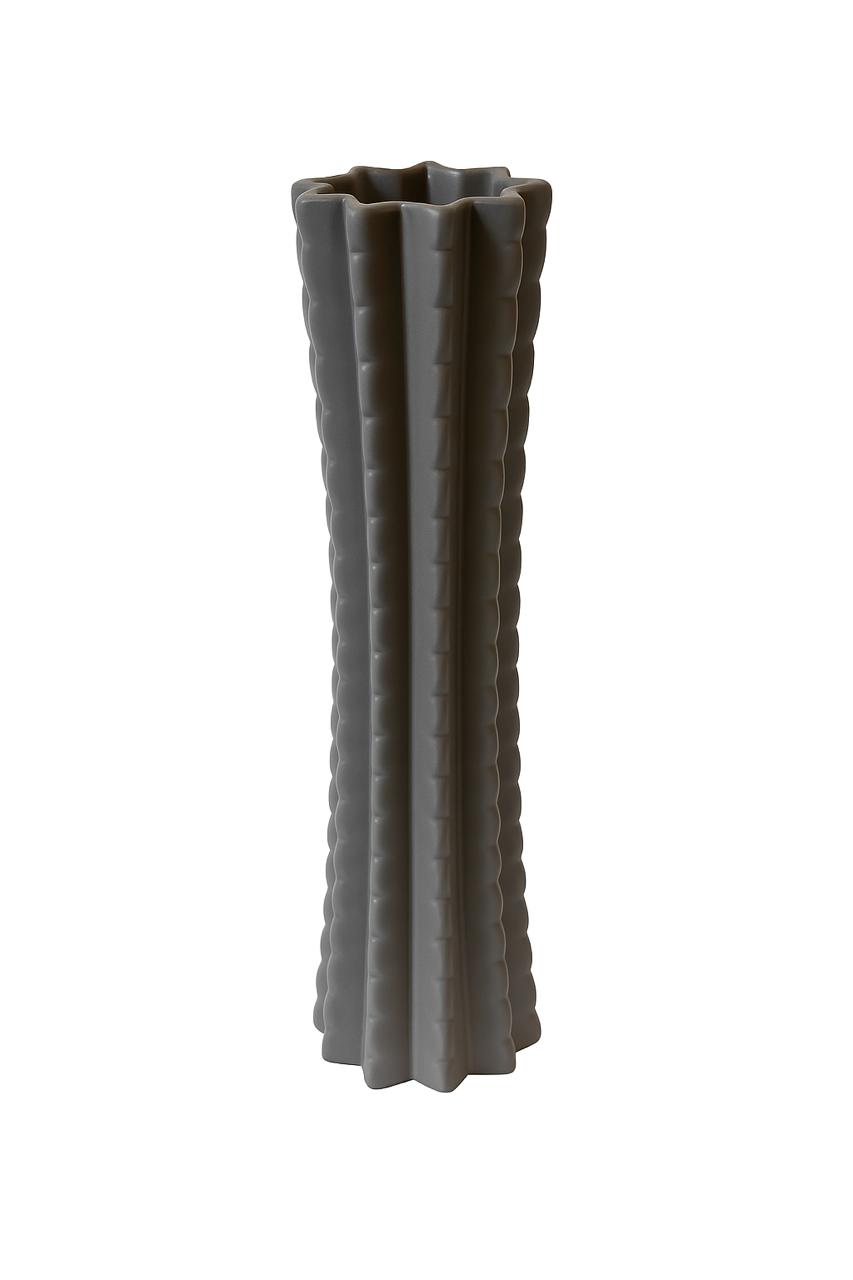 Tall Grey Textured Vase