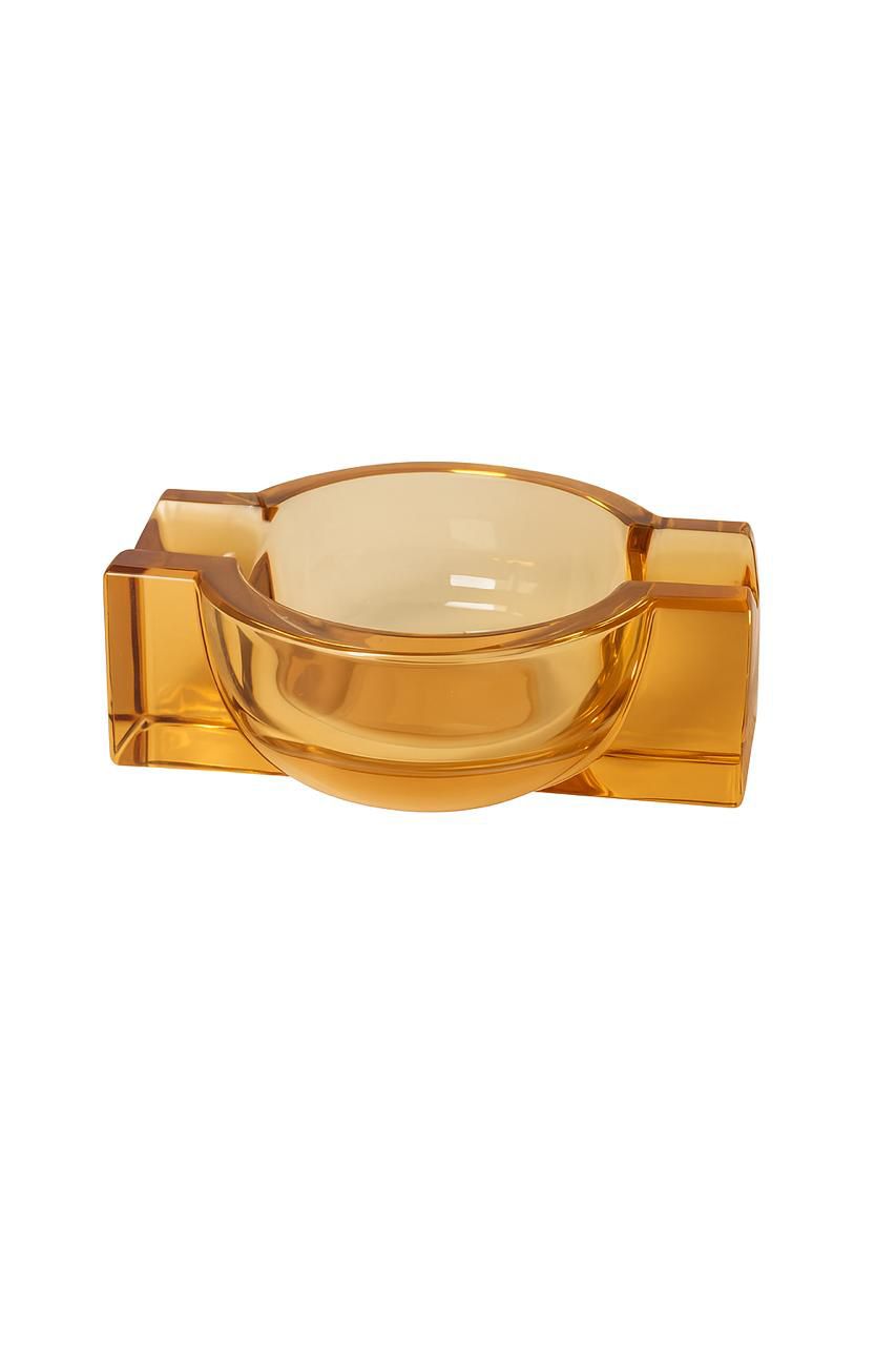 Acrylic Ashtray Trio – Amber, Black & Clear Modern Designs