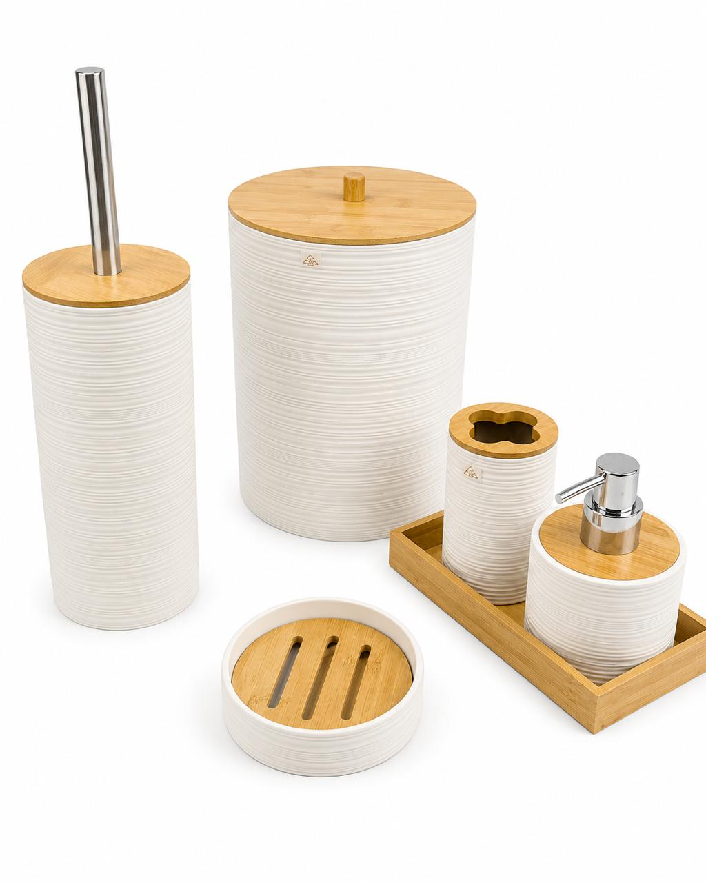 6-Piece Bathroom Accessory Set with Tray