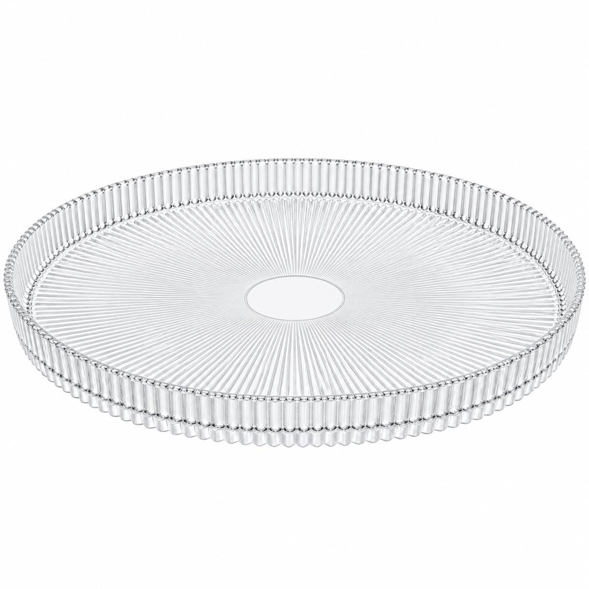 Radiance Ribbed Glass Serving Tray