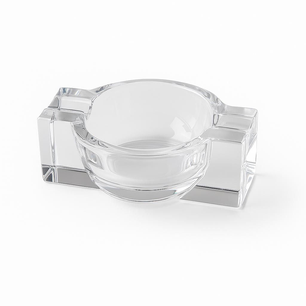 Acrylic Ashtray Trio – Amber, Black & Clear Modern Designs