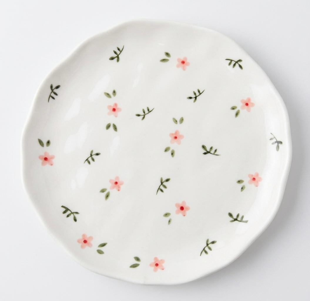 Floral Pattern Dessert Plate