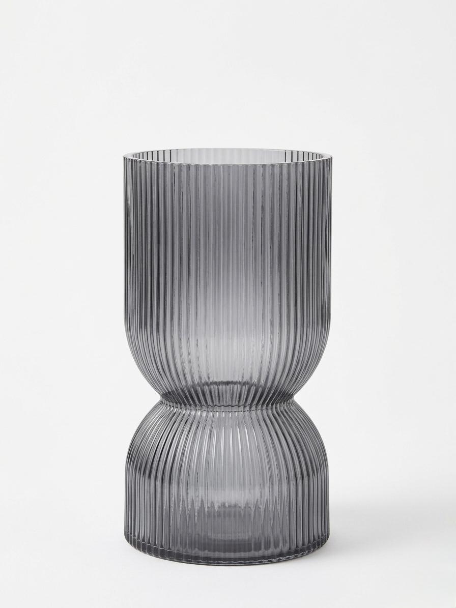 Modern Ribbed Decorative Vase