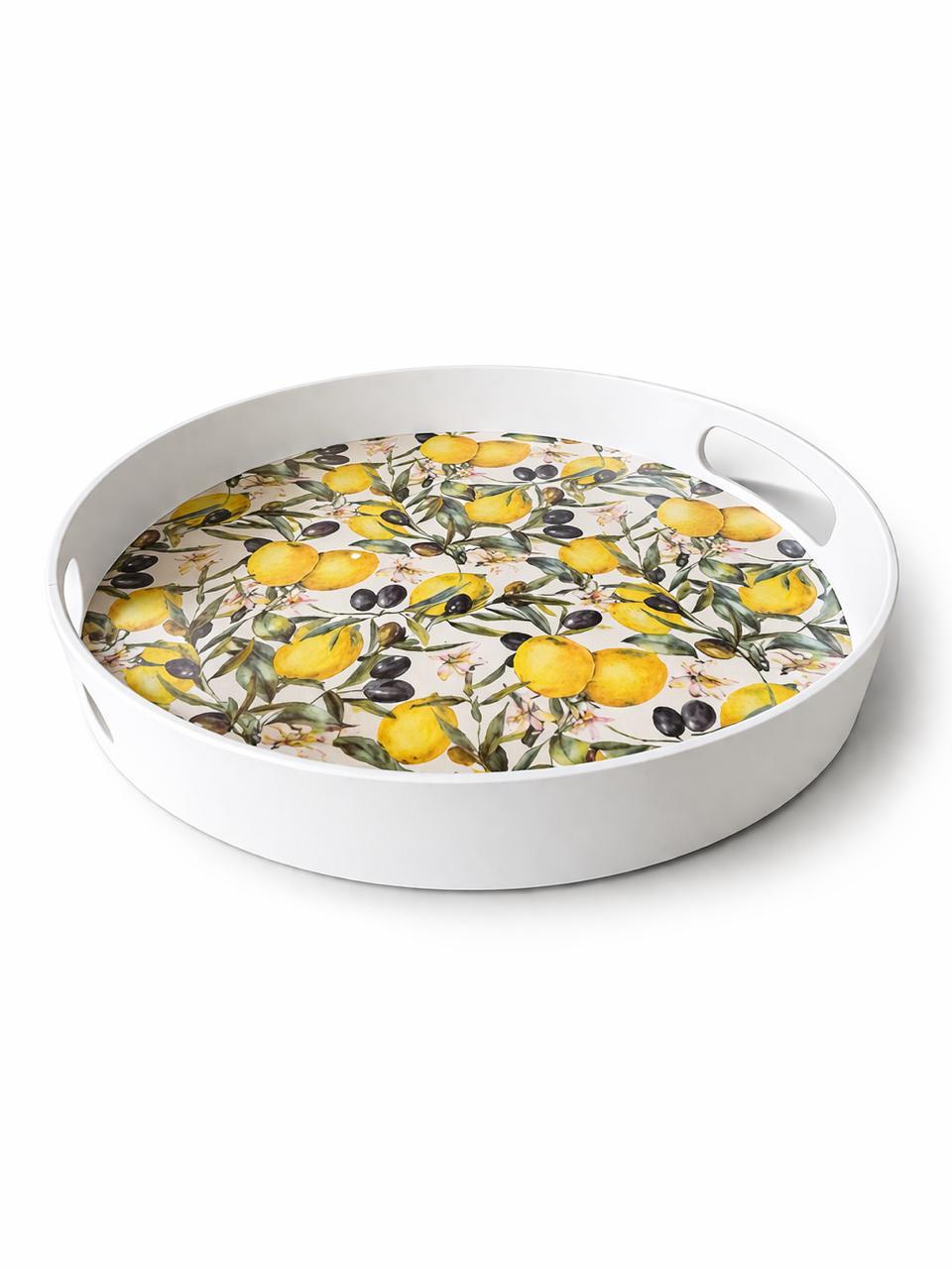 Round Lemon Serving Tray