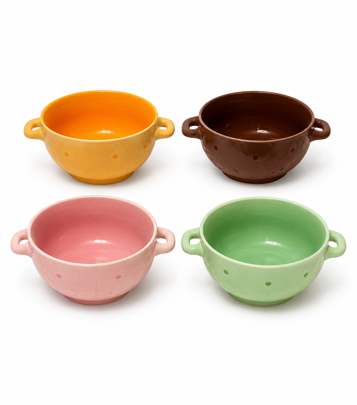 Polka Dot Soup Bowl - Set of 4