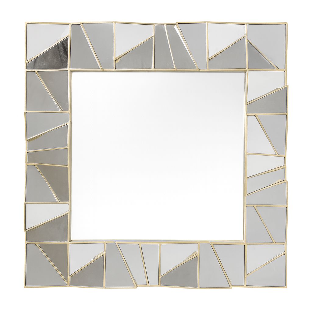 Geometric Mosaic Square Mirror