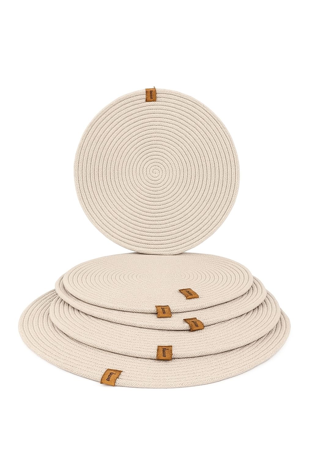 Elegant Woven Round Placemats – Set of 6
