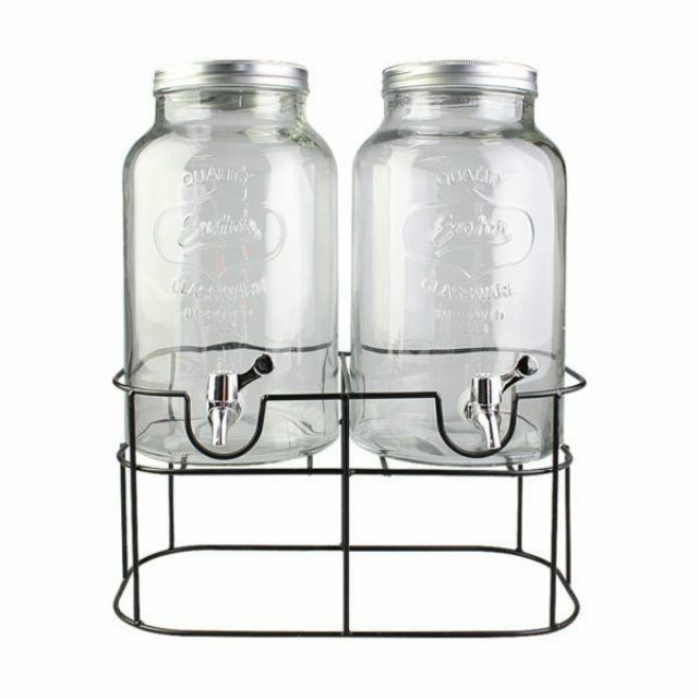Twin Mason Jar Dispenser Set – Double the Refreshment