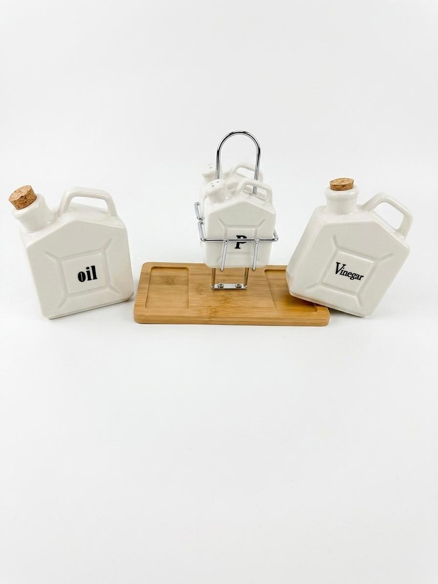 Oil & Vinegar Set with Stand
