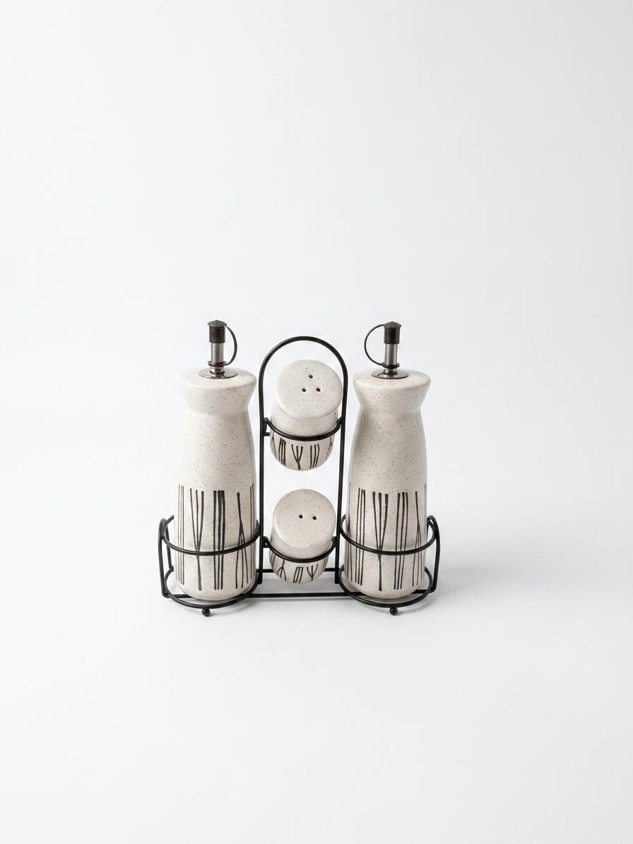 Oil & Vinegar Set with Salt & Pepper