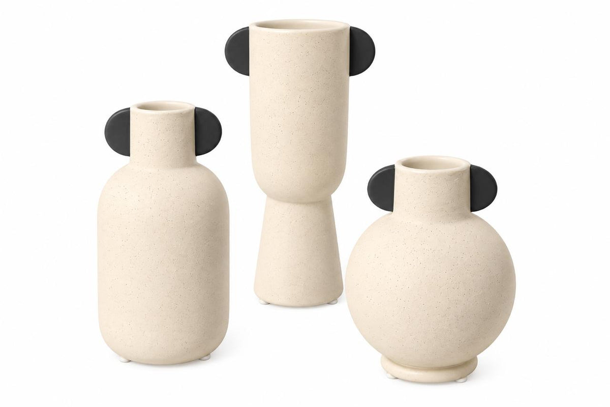 Sculptural Vase Trio