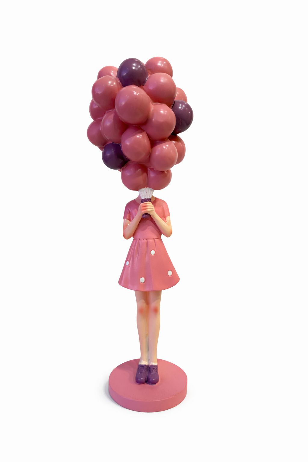 Whimsical Girl with Balloon Bouquet Sculpture