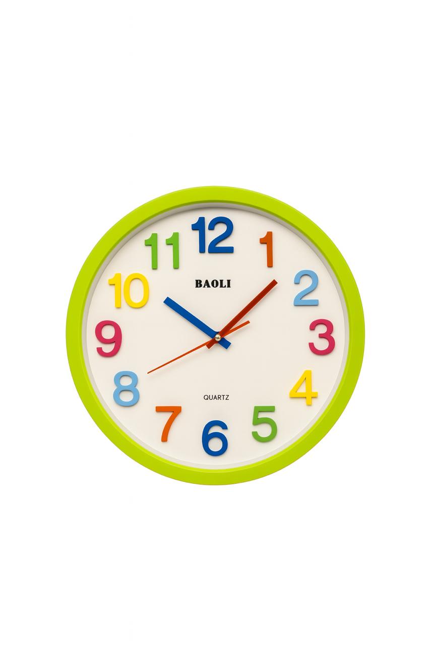 Colorful Wall Clock – Available in Green, Yellow & White