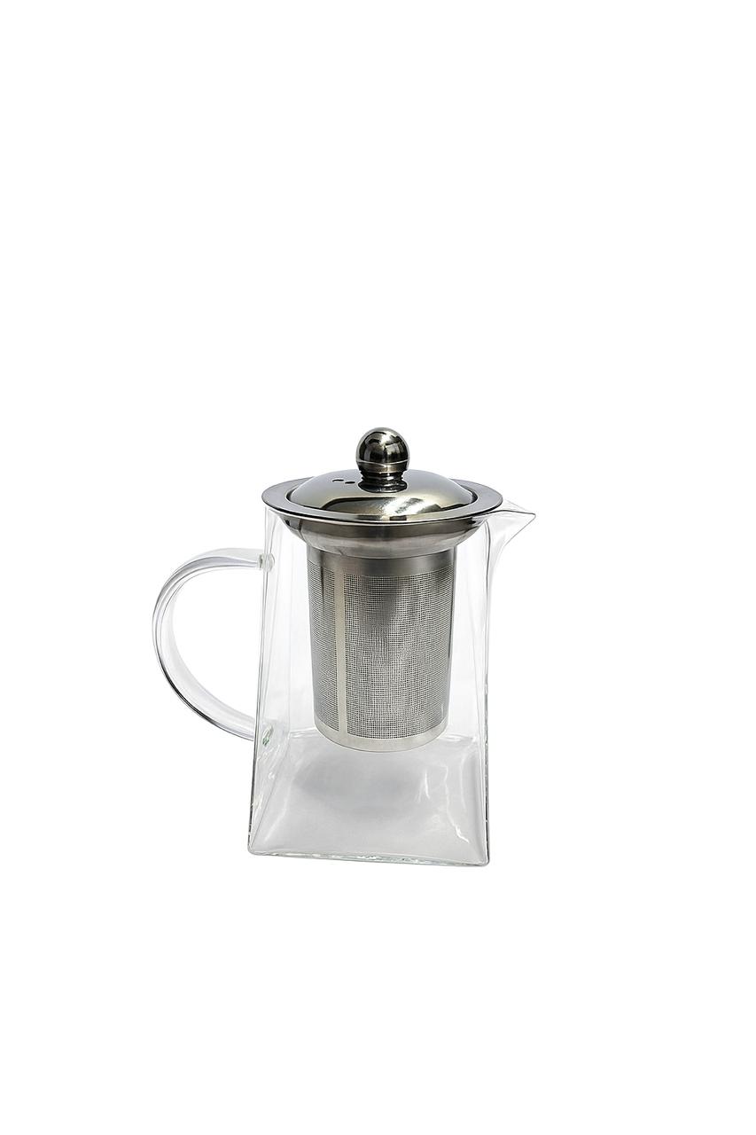 Glass Teapot with Stainless Steel Infuser and Lid