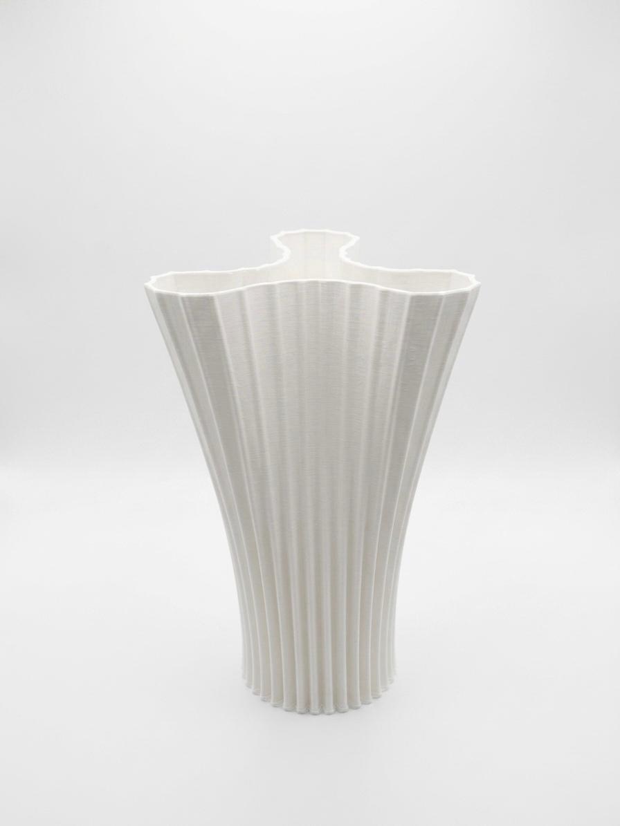 Elegant Fluted Decorative Vase