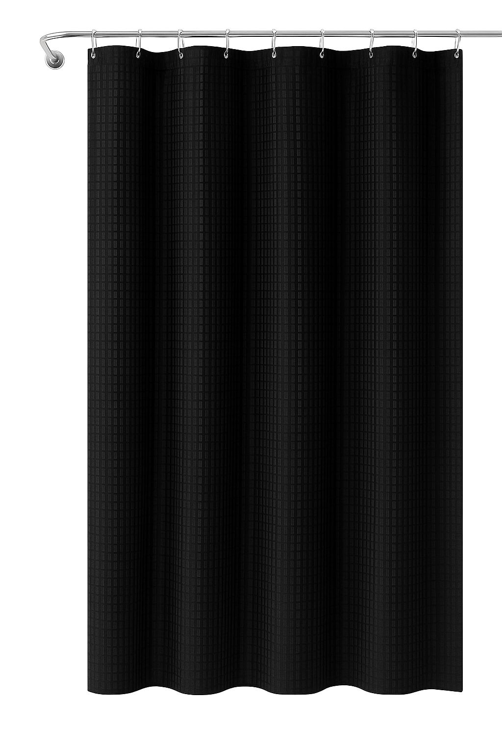 Luxury Black Shower Curtain – Modern Minimalist Design