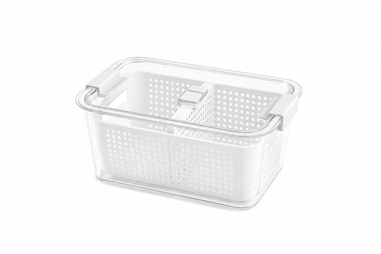 Multi-Compartment Refrigerator Storage Organizer