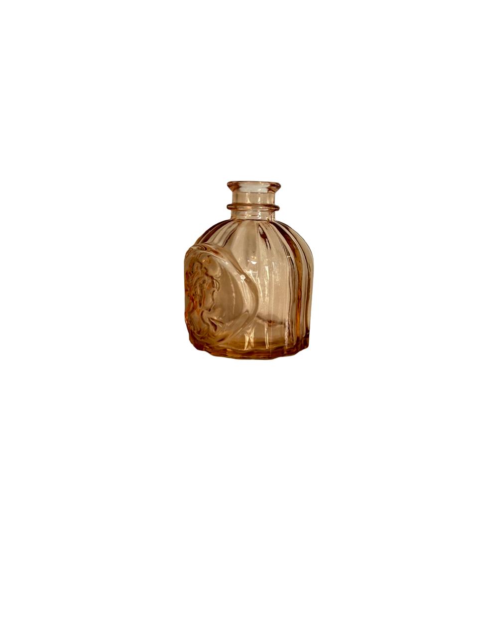 Mini Embossed Glass Vase – Warm Amber Finish per each model